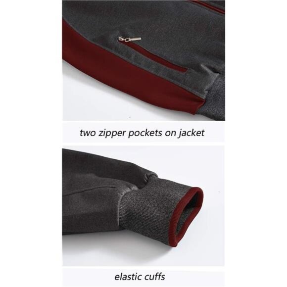 Men's Tracksuits Outfits Set 2Piece Jogging Suits Warm Up Sweatsuits Track Suits - Picture 4 of 8